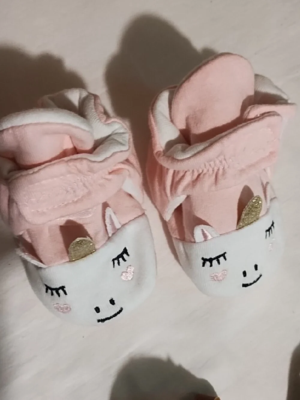 2 Pair Carter's Toddler Brown Buckle Sandals with Pink Unicorn Slippers EUC.